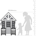 KidKraft Riverscape Wooden Playhouse with Working Doorbell, Fence, Kitchen and Pet Door
