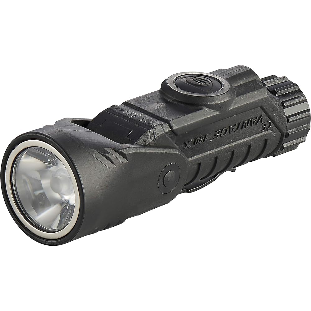 Streamlight 88903 Vantage 180 X Helmet Mounted and Right Angle Firefighter Flashlight with Helmet Bracket, Black