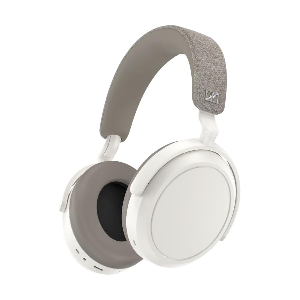 Sennheiser Consumer Audio Momentum 4 Wireless Headphones Bluetooth Headset for Crystal-Clear Calls with Adaptive Noise Cancellation, 60h Battery Life, Customizable Sound, White (509267)