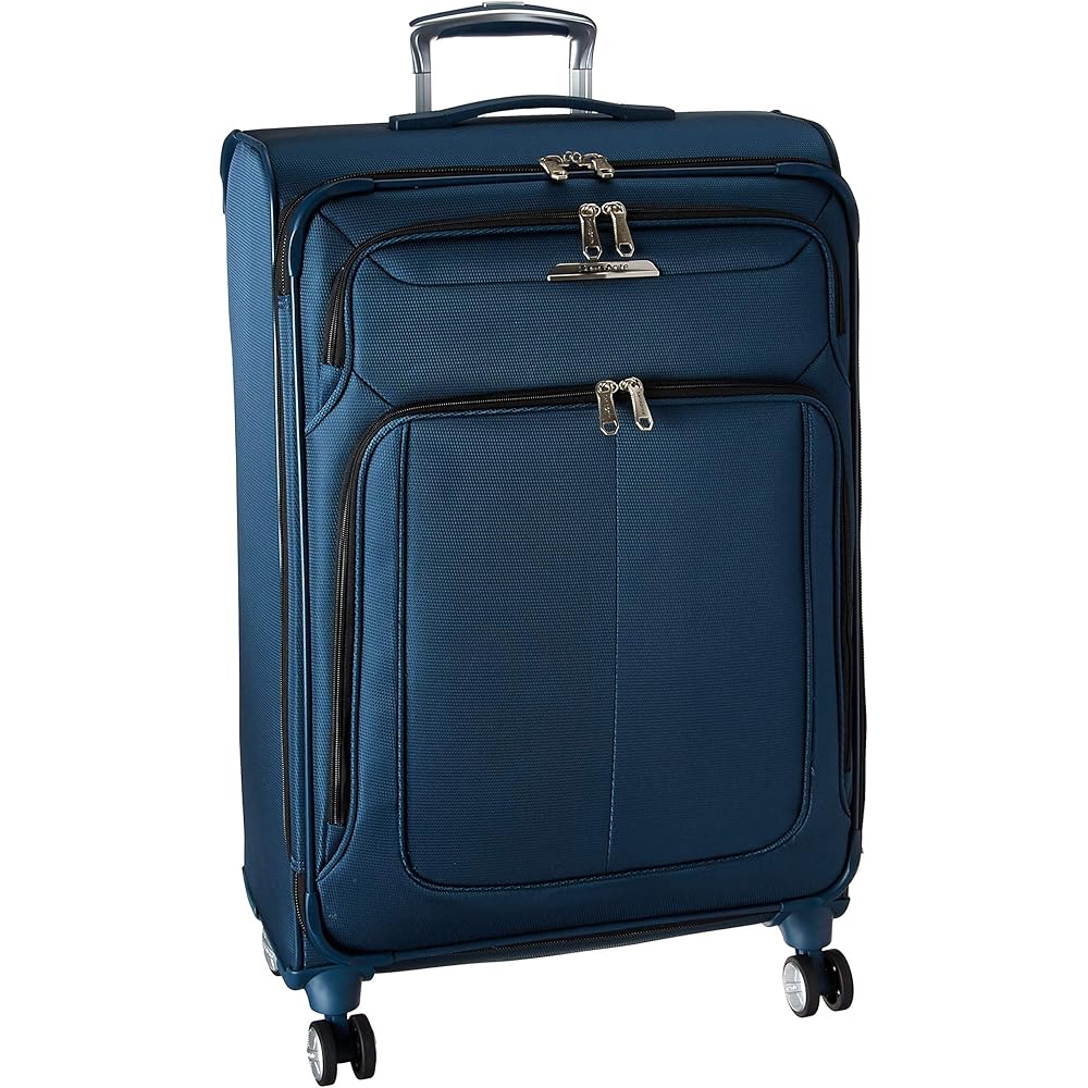 | Samsonite Solyte DLX Softside Expandable Luggage with Spinner Wheels, Mediterranean Blue, Checked-Medium 25-Inch | Suitcases