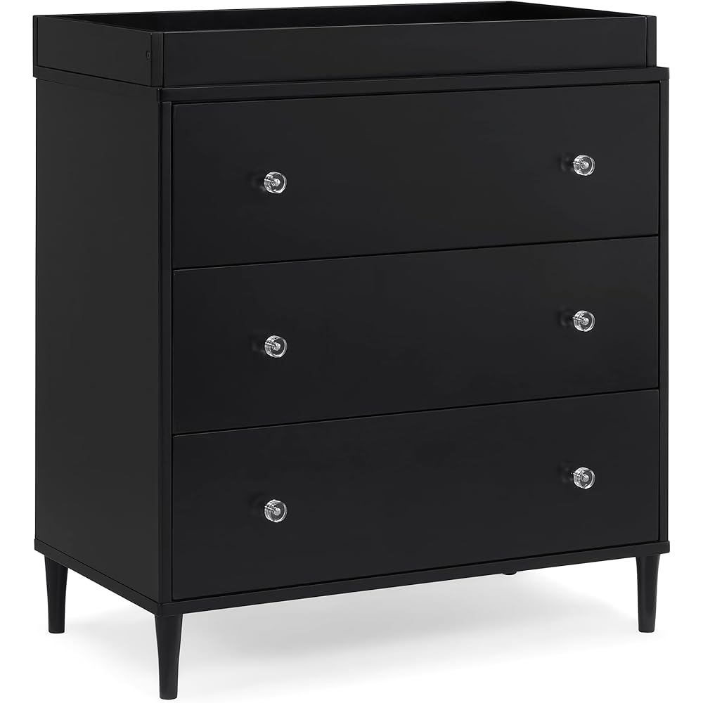 Bowie 3-Drawer Dresser with Changing Top (Black Ebony)