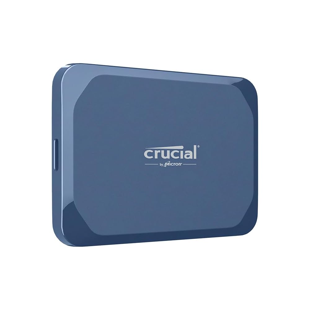 Crucial X10 2TB Portable SSD, Up to 2,100MB/s, USB 3.2 USB-C, External Solid State Drive, Compatible with Windows, Mac &amp; Android, Durable Storage for Games, Photos &amp; Files, Blue CT2000X10SSD9-02