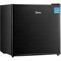 Midea WHS-65LB1 Compact Single Reversible Door Refrigerator, 1.6 Cubic Feet(0.045 Cubic Meter), Black