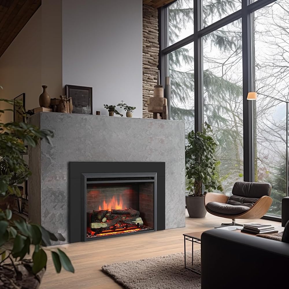 Western 33-Inch Electric Fireplace Heater Insert