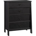 Sauder Trestle 4-Drawer Chest, Raven Oak Finish