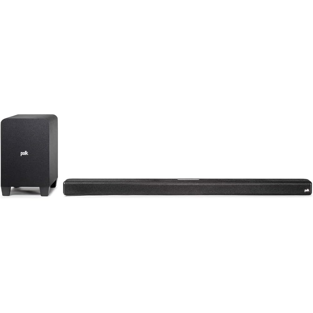 Polk Audio Signa S4 Sound Bar with Wireless Subwoofer Dolby Atmos 3D Audio, Exclusive VoiceAdjust &amp; BassAdjust Technology, HDMI eARC, Works with 8K, 4K &amp; HD TVs, Bluetooth, Wireless Streaming