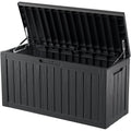 Decksplore 80-Gallon Lockable Resin Outdoor Storage Box (Black)