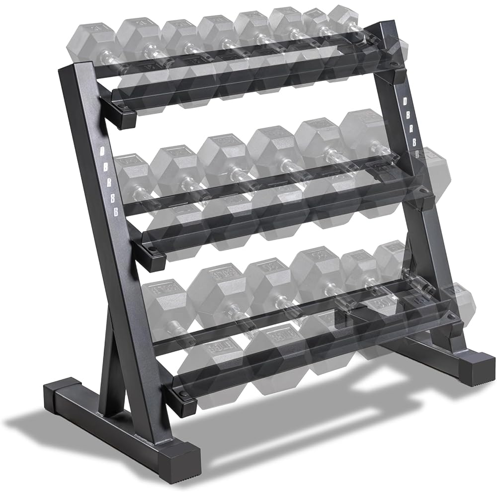 Marcy 3-Tier Dumbbell Rack Multilevel Weight Storage Organizer for Home Gym DBR-86