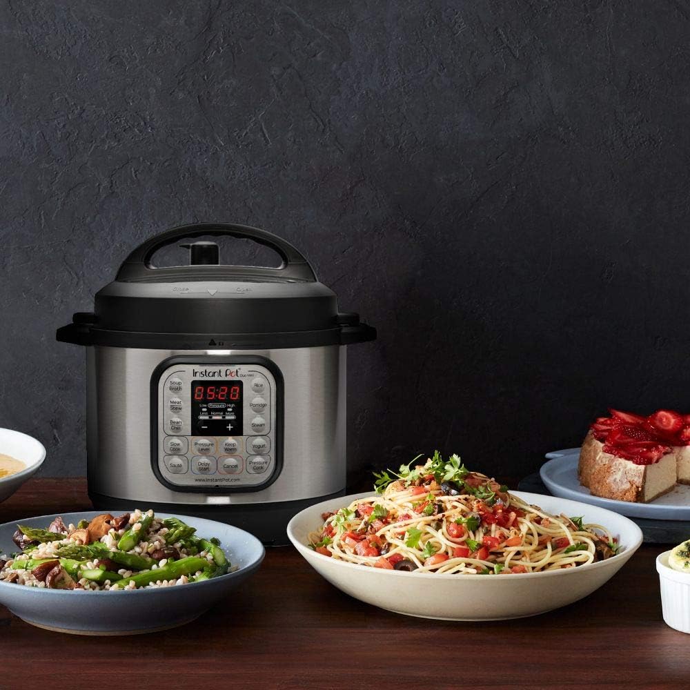 Instant Pot Duo Mini 7-in-1 Electric Pressure Cooker, Sterilizer, Slow Cooker, Rice Cooker, Steamer, Saute, Yogurt Maker, and Warmer, 3 Quart, 11 One-Touch Programs &amp; 3 Quart Ceramic Cooking Pot