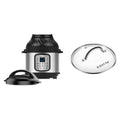 Instant Pot Duo Crisp Pressure Cooker 11 in 1, 8 Qt with Air Fryer, Roast, Bake, Dehydrate and more &amp; Genuine Instant Pot Tempered Glass lid, Clear 10 Inch (26 cm) 8 Quart