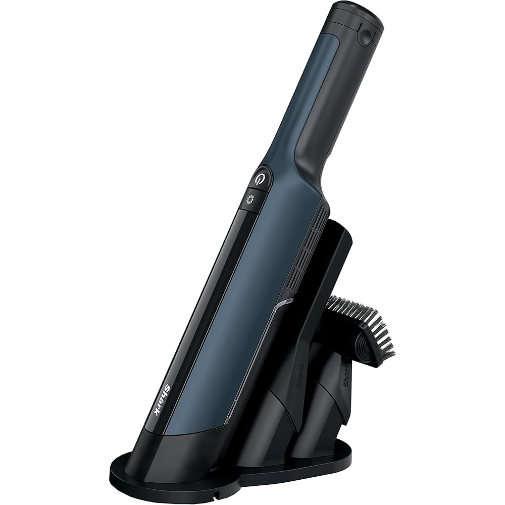 Shark WV410BL WANDVAC Cordless Hand Vacuum, Ultra-Lightweight &amp; Portable with Powerful Suction &amp; Tools for Pets, Designed for Car &amp; Home, Dark Blue