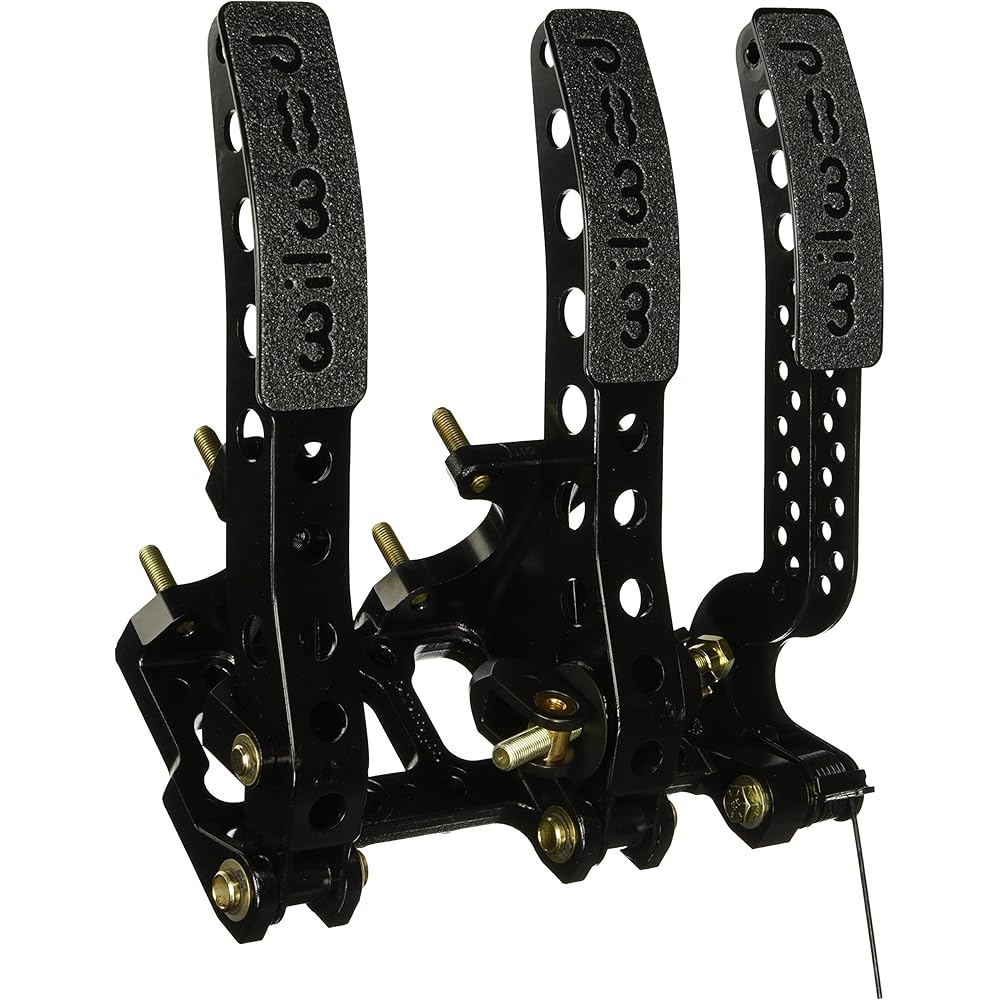 Wilwood Forward Floor Mount Aluminum 3-Pedal Assembly (Black)