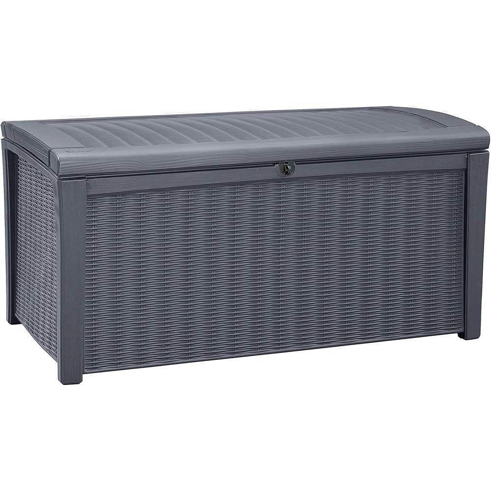 Keter Borneo 110-Gallon Outdoor Plastic Storage Box (Anthracite)