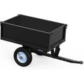 YINTATECH ATV Dump Trailer,Heavy Duty Tow Behind Dump Cart,Study Yard Garden Trailer for Pull Behind Lawn Mower Trailer Tractor,Alloy Steel,Black