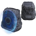 BlitzRock Outdoor Rock Speakers Wireless 80W Power Solar-Powered, 2 Drivers, Auto-Sync and Pair 100+ Speakers, IPX7 Waterproof, 24H Playtime Garden, Patio, Pool, Ideal for Music Entertainers 2 Pack