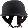 Milwaukee Helmets MPH9740DOT Motorrad DOT German Style Matte Black Half Face Motorcycle Bikers Helmet X-Large