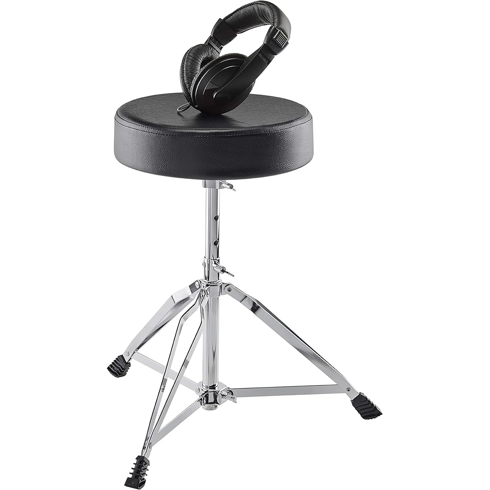 Alesis Drum Essentials Bundle – Complete Electric Drum Set Accessory Pack including A Drum Throne and On-Ear Headphones