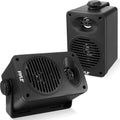 Pyle 300 Watt Bluetooth Indoor Outdoor Speakers Pair Dual Waterproof 4” 2-Way Full Range Speaker System w/ 1/2” High Compliance Polymer Tweeter | Home, Boat, Marine, Deck, Patio, Poolside (Black)