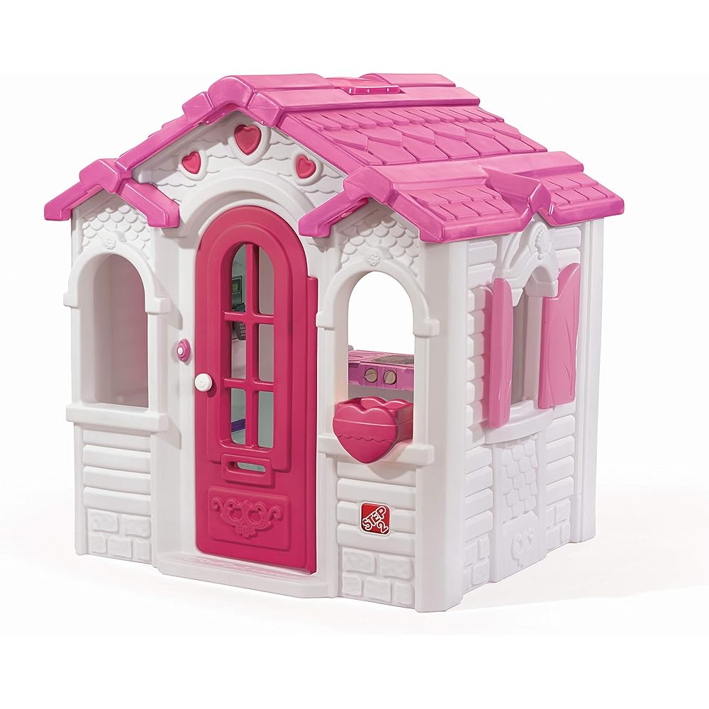 Step2 Sweetheart Kids Playhouse, Indoor/Outdoor Playset, Interactive Play with Sounds, Made of Durable Plastic, For Toddlers 1.5+ Years Old