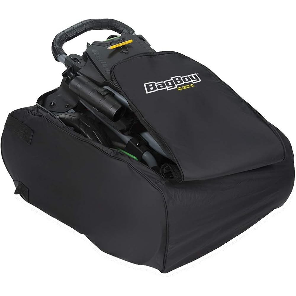 Bag Boy Carry Bag Quad Black, 9.84" L x 11.42" W x 24.41" H