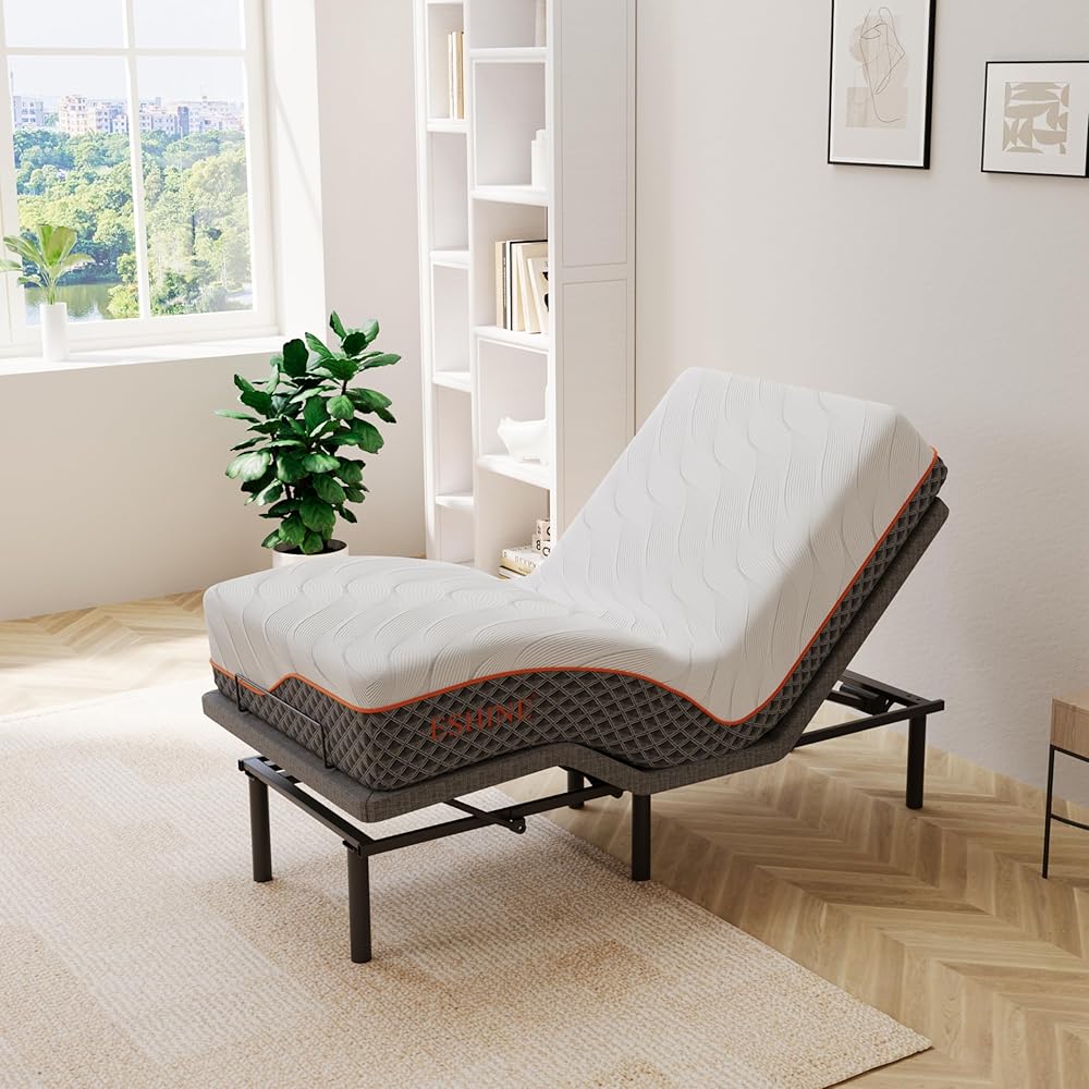 12-Inch Gel Memory Foam Twin XL Mattress and Adjustable Base