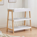 GarveeLife Portable 2-Tier Storage Baby Changing Table (White)