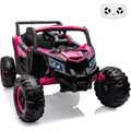 FUNTOK 24V Ride-On Off-Road UTV Electric Toy Car (Rose Gold)