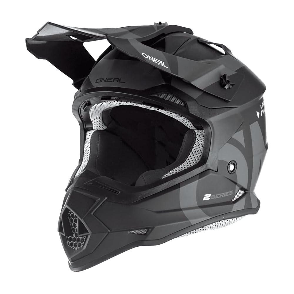 O'Neal 0200-S13 2Series Adult Helmet, Slick (Black/Gray, MD)