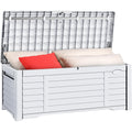 YITAHOME 120-Gallon Outdoor Cushion Storage Bench with Top Cushion