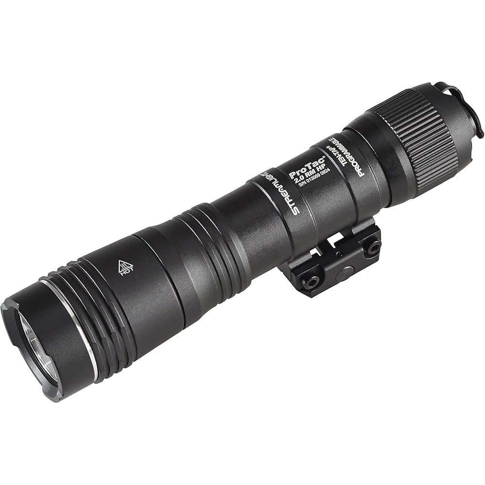 Streamlight 89014 ProTac 2.0 Rail Mount HP 2000-Lumen 85,000-Candela USB Rechargeable Tactical Flashlight with MLOK Mount, Pressure Switch, Mounting Hardware, Battery, Black
