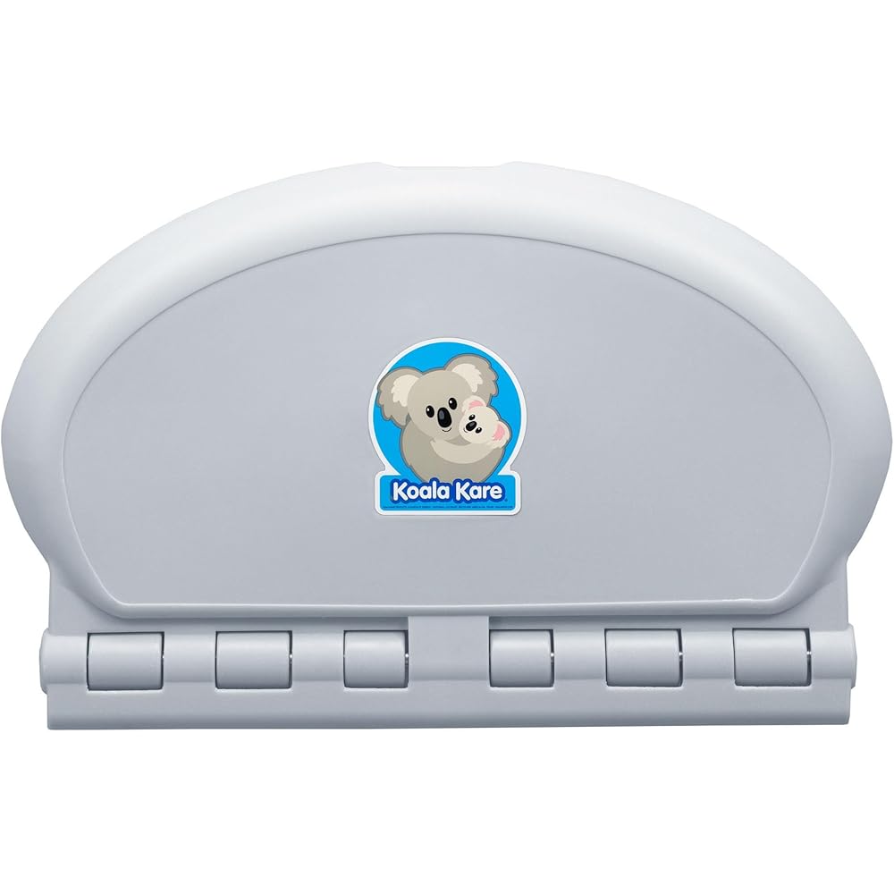 Koala Kare Oval Wall Mounted Baby Changing Station – Durable, Hygienic, Child Protection Straps, and internal steel pivot rod (Model KB208-01)