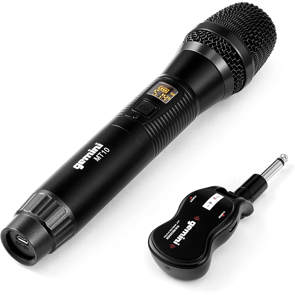 Gemini UHF Rechargeable Wireless Handheld Microphone System