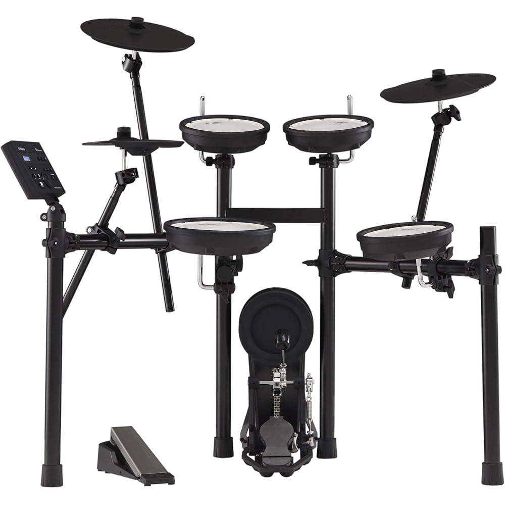 Roland TD-07KV Electronic V-Drums Kit – Legendary Dual-Ply All Mesh Head kit with superior expression and playability – Bluetooth Audio &amp; MIDI – USB for recording audio and MIDI data – 40 FREE Melodic