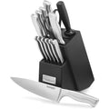 Cuisinart 11-Piece Cookware Set, Professional Stainless Steel (89-11) and 15-Piece Knife Set, Stainless Steel