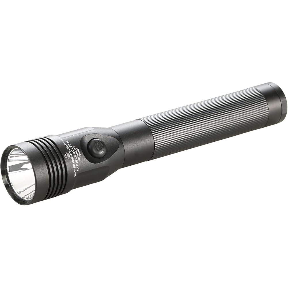 Streamlight 75458 Stinger DS LED HL 800-Lumen Rechargeable Dual Switch Flashlight with 120-Volt AC/12-Volt DC Smart Charge Piggyback Charger (NiMH), Black Basic Handheld Flashlights