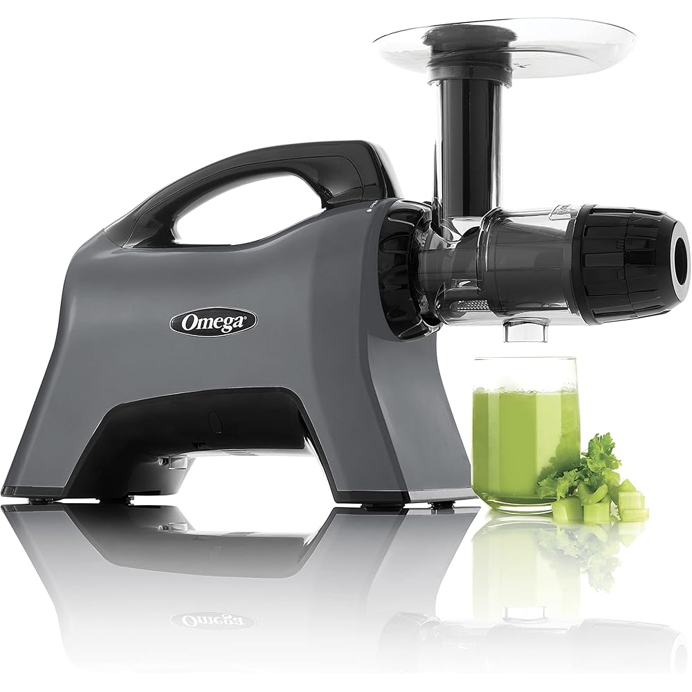 Omega Celery Juicer and Nutrition System Masticating Juicer, Cold Press Juicer Machine For Celery with Adjustable Dial, 200-Watt, Silver