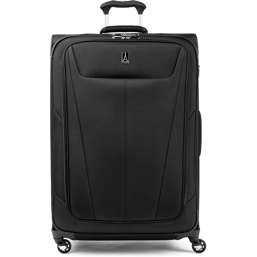 | Travelpro Maxlite 5 Softside Expandable Checked Luggage with 4 Spinner Wheels, Lightweight Suitcase, Men and Women, Black, Checked Large 29-Inch | Suitcases