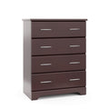 Brookside 4-Drawer Vertical Nursery Dresser (Espresso)