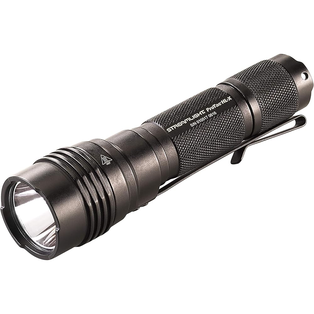 Streamlight 88065 ProTac HL-X 1000-Lumen Multi-Fuel Professional Tactical Flashlight, Includes CR123A Lithium Batteries and Holster, Black