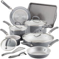 Rachael Ray Create Delicious Nonstick Cookware Induction Pots and Pans Set, 13 Piece Gray Shimmer