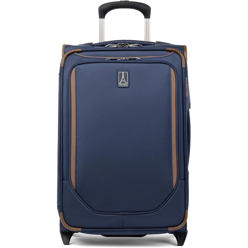 | Travelpro Crew Classic Lightweight Softside Expandable Carry on Luggage, 2 Wheel Upright Rollaboard Suitcase, Men and Women, Carry On 22-Inch, Patriot Blue | Carry-Ons