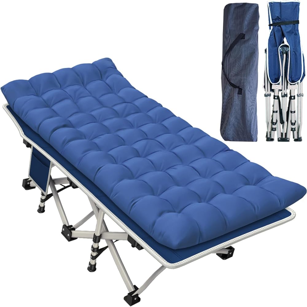 Getovin Heavy-Duty Double Layer Oxford Cot with Thick Pad