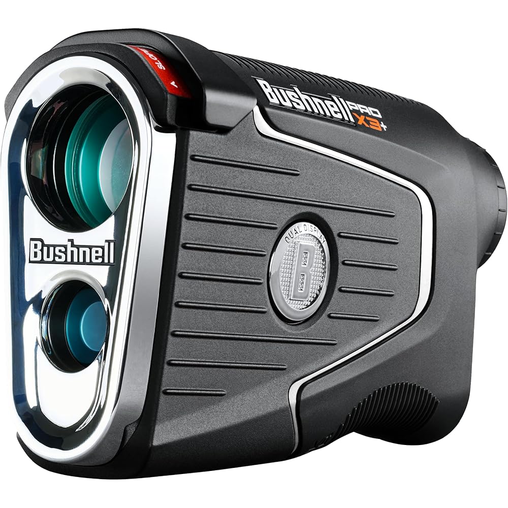 Bushnell Pro X3+ Golf Rangefinder with Wind Speed and Direction,1300 Yard Range,7X Magnification, Pin Locking with Visual Jolt