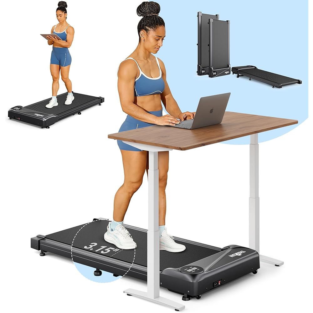 THERUN 2.5HP Under Desk Walking Pad Portable Mini Treadmill