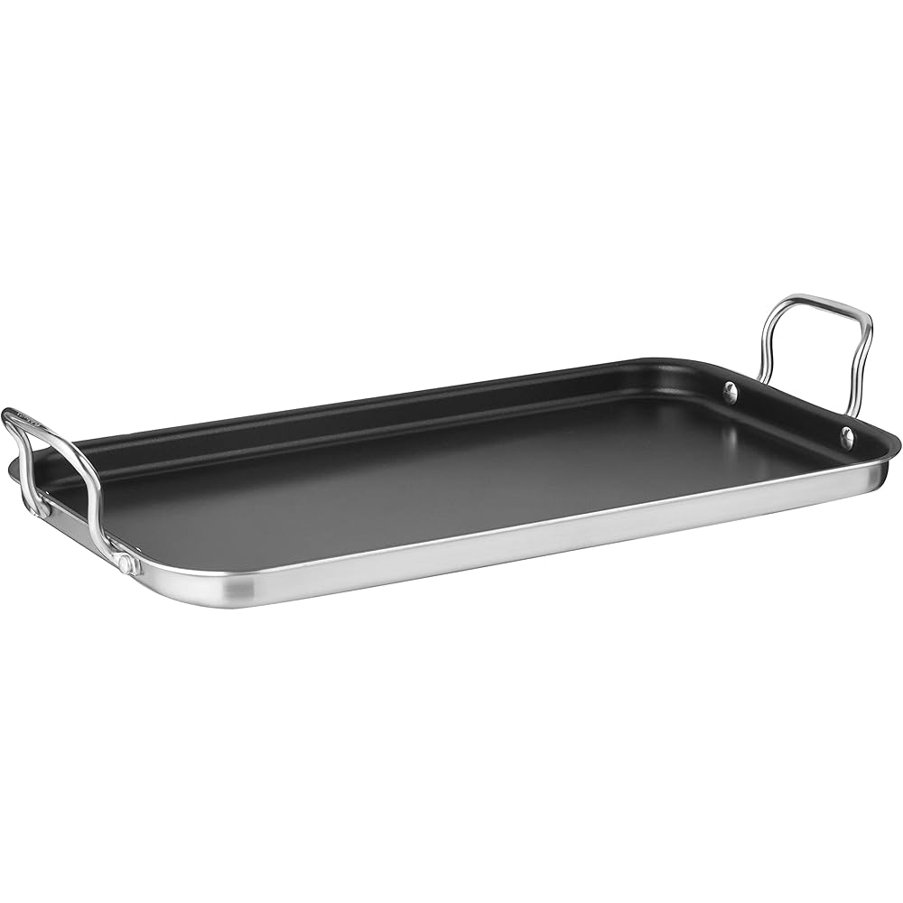 Nonstick Double Burner Griddle Skillet (10x18-Inch)