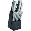 Farberware Textured Grip Stainless Steel Knife Set, 15 Piece, Stainless Steel