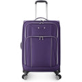| Traveler's Choice Lares Softside Expandable Luggage with Spinner Wheels, Purple, Checked 26-Inch | Suitcases