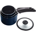 Tramontina 6-Piece Nonstick Aluminum Nesting Saucepan Set (Naval Blue)