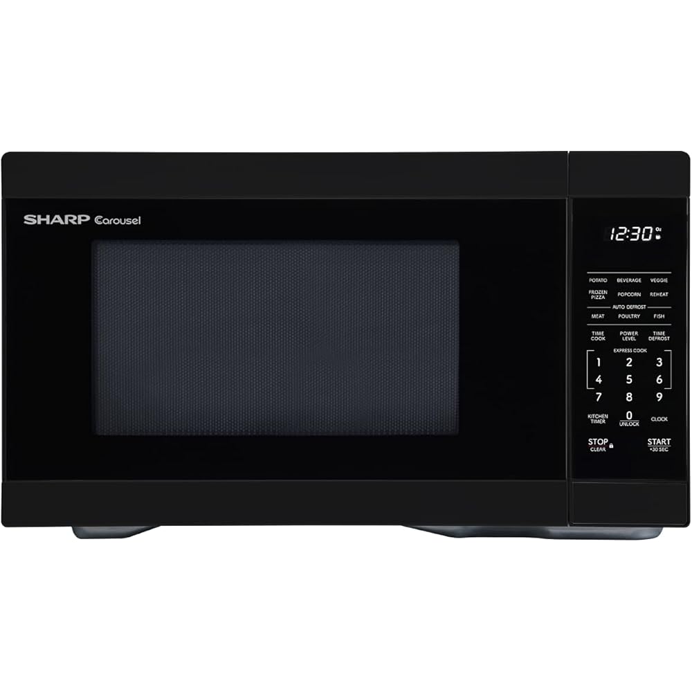 Sharp 1.1 Cu. Ft. 1000W Countertop Microwave Oven (Black)