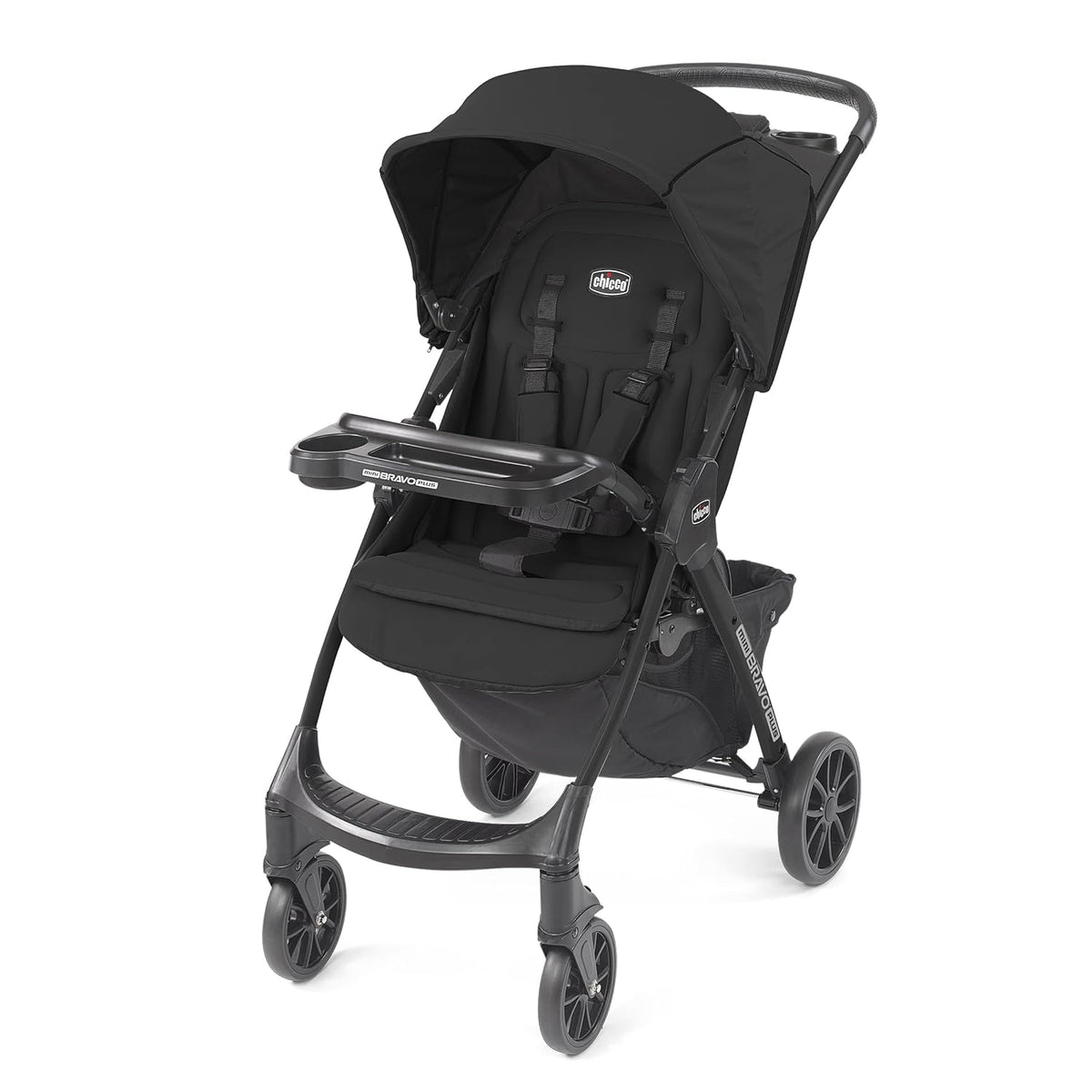 Chicco Mini Bravo Plus Lightweight Compact Stroller (Storm Black)